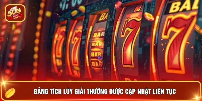 Bảng tích lũy giải thưởng được cập nhật liên tục