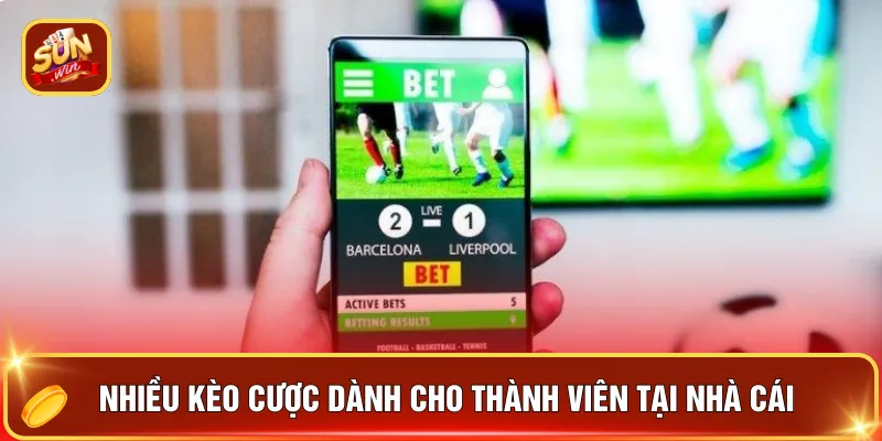 Nhiều kèo cược dành cho thành viên tại nhà cái